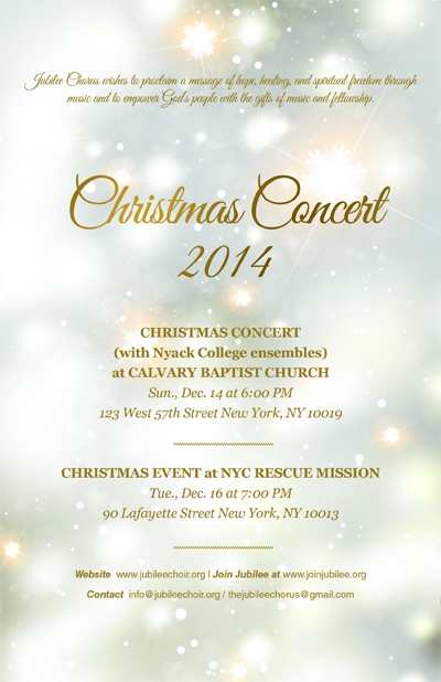 Jubilee Chorus NY Christmas Concert 