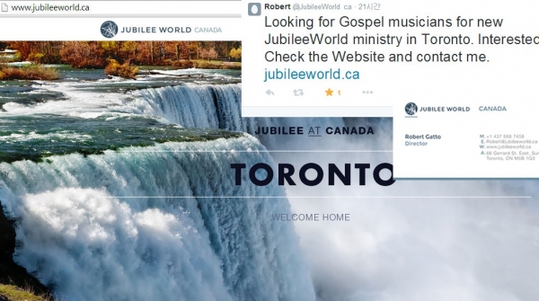 Jubilee World Canada opens new web domain, Twitter account.