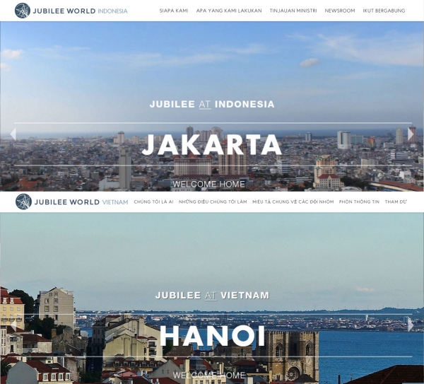 Jubilee World Indonesia and Vietnam launches localized websites.