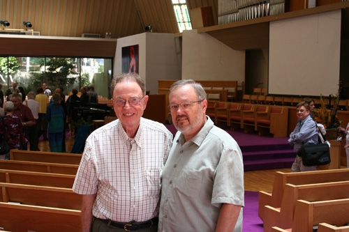 JCM Dean Dr. Merril Smoak with renowned hymnology professor Harry Eskew
